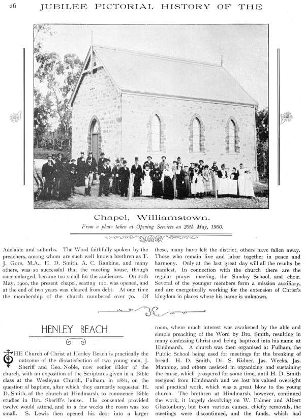 Jubilee Pictorial History of Churches of Christ in Australasia, p. 26