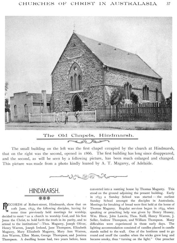 Jubilee Pictorial History of Churches of Christ in Australasia, p. 37