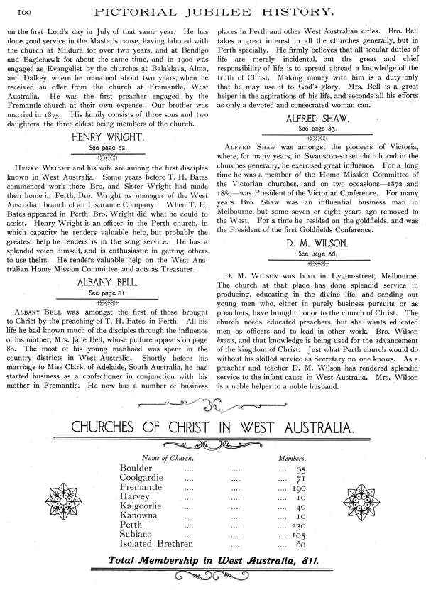 Jubilee Pictorial History of Churches of Christ in Australasia, p. 100