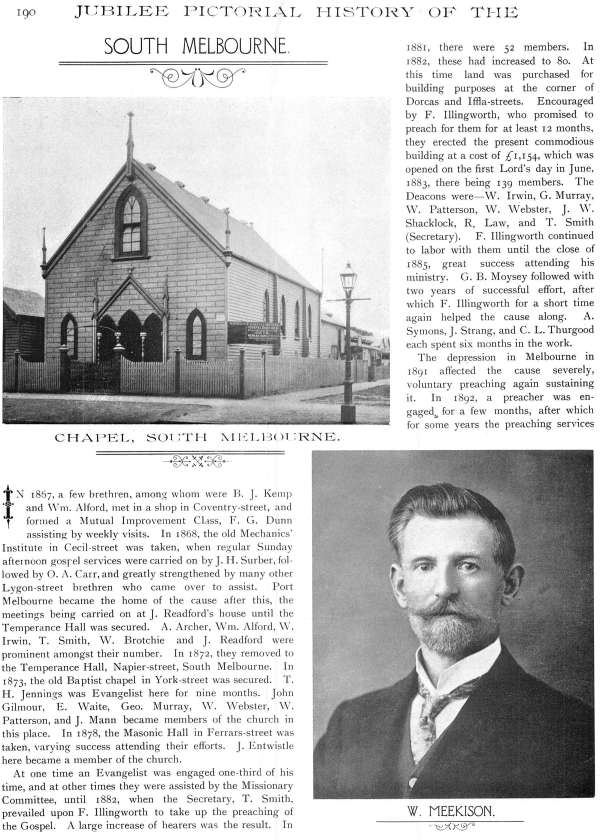 Jubilee Pictorial History of Churches of Christ in Australasia, p. 190