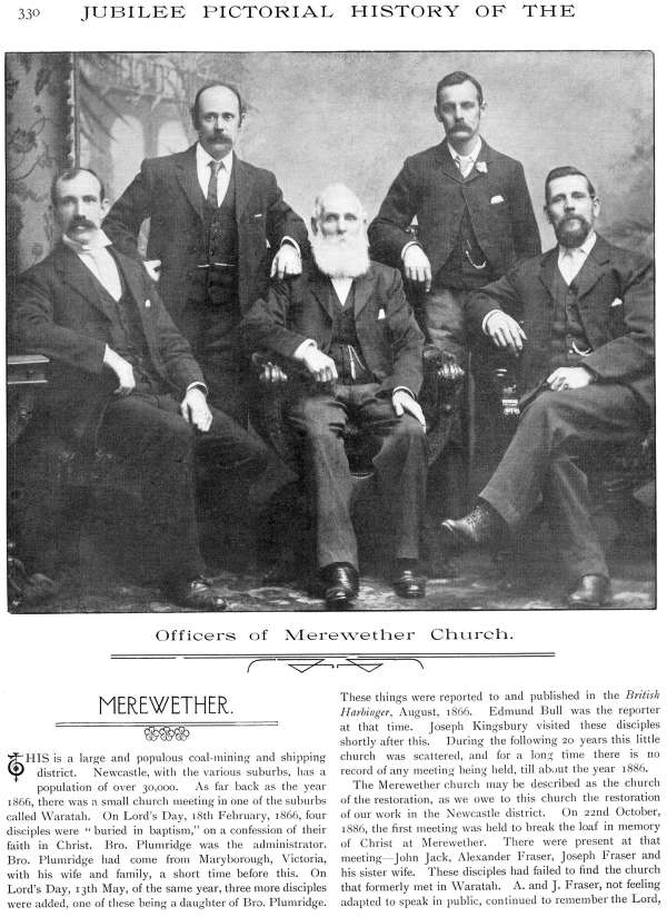 Jubilee Pictorial History of Churches of Christ in Australasia, p. 330