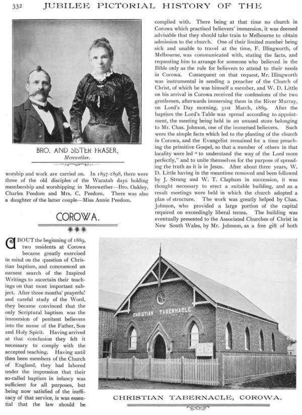 Jubilee Pictorial History of Churches of Christ in Australasia, p. 332