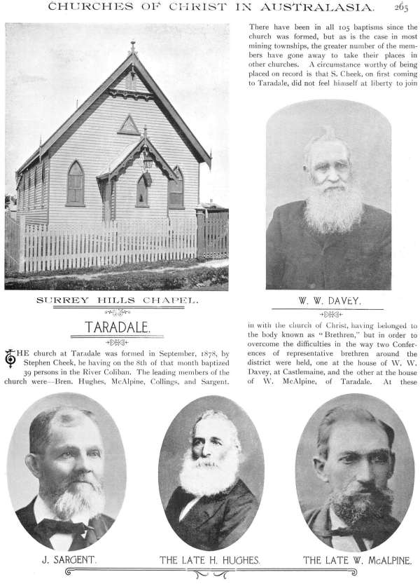 Jubilee Pictorial History of Churches of Christ in Australasia, p. 265