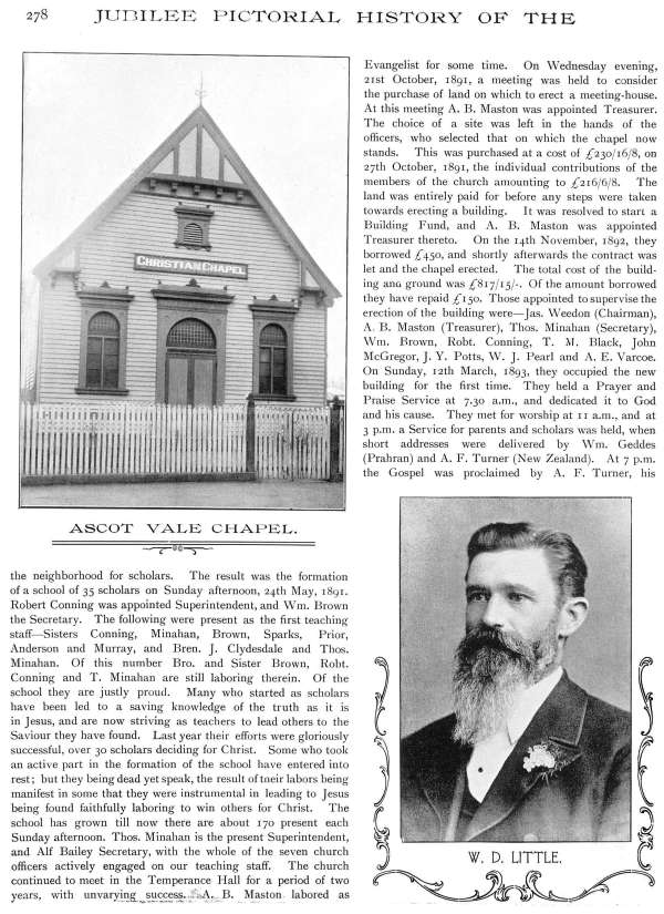 Jubilee Pictorial History of Churches of Christ in Australasia, p. 278