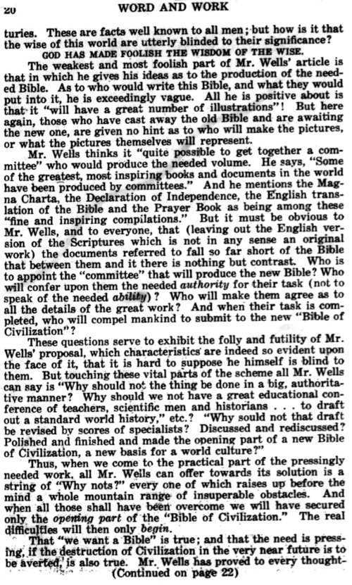 Word and Work, Vol. 15, No. 1, January 1922, p. 20