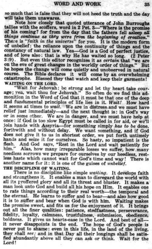 Word and Work, Vol. 15, No. 2, February 1922, p. 35