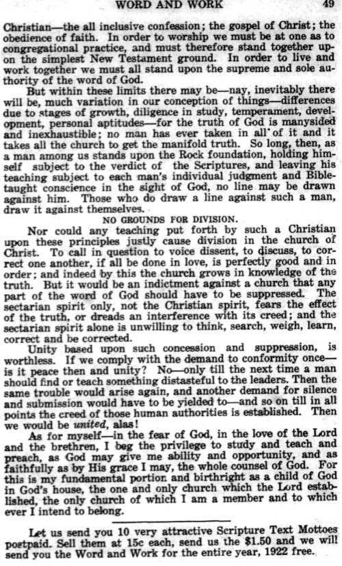 Word and Work, Vol. 15, No. 2, February 1922, p. 49