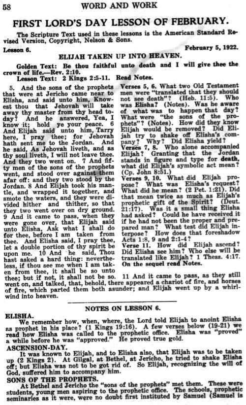 Word and Work, Vol. 15, No. 2, February 1922, p. 58