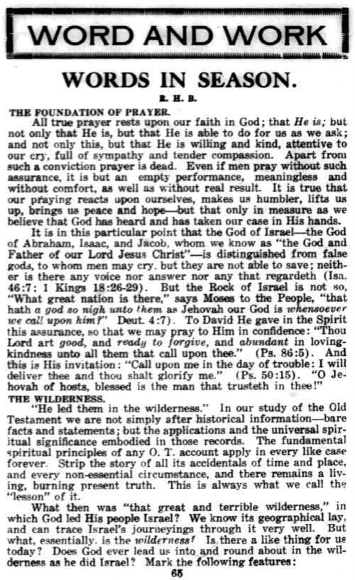 Word and Work, Vol. 15, No. 3, March 1922, p. 65