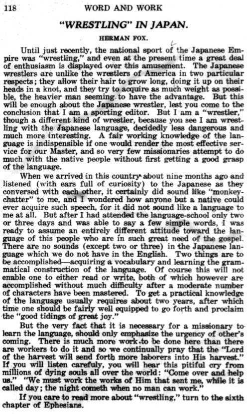 Word and Work, Vol. 15, No. 4, April 1922, p. 118