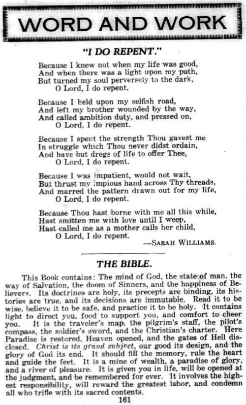 Word and Work, Vol. 15, No. 6, June 1922, p. 161