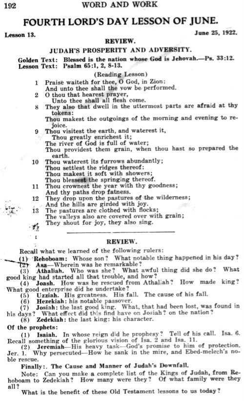 Word and Work, Vol. 15, No. 6, June 1922, p. 192