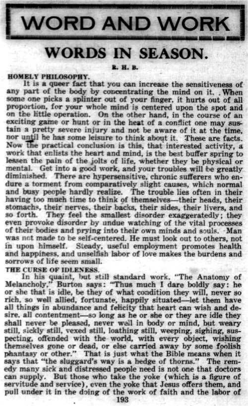 Word and Work, Vol. 15, No. 7, July 1922, p. 193