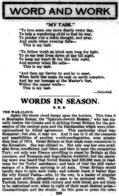 Word and Work, Vol. 15, No. 10, October 1922, p. 289