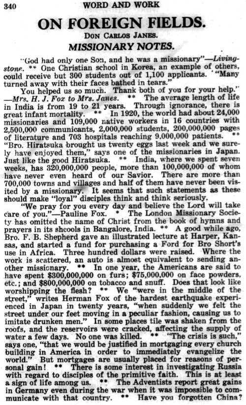 Word and Work, Vol. 15, No. 11, November 1922, p. 340