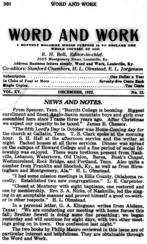 Word and Work, Vol. 15, No. 12, December 1922, p. 360