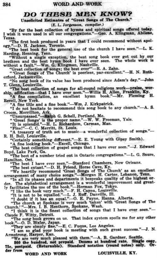 Word and Work, Vol. 15, No. 12, December 1922, p. 384