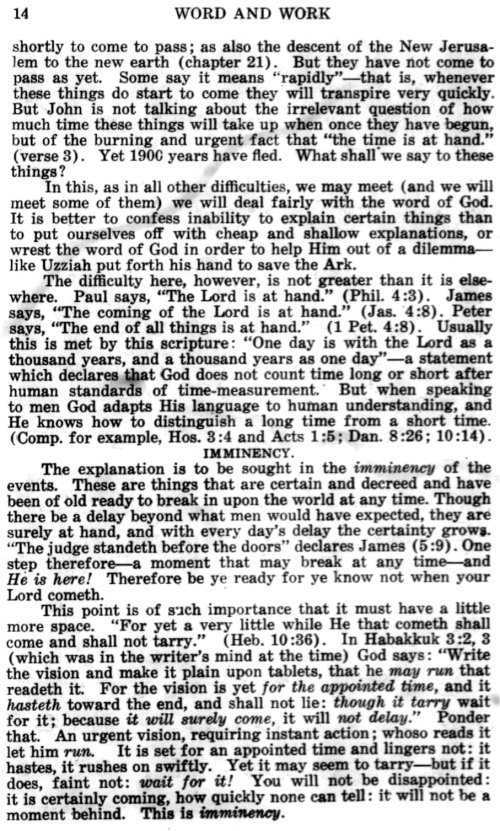 Word and Work, Vol. 16, No. 1, January 1923, p. 14