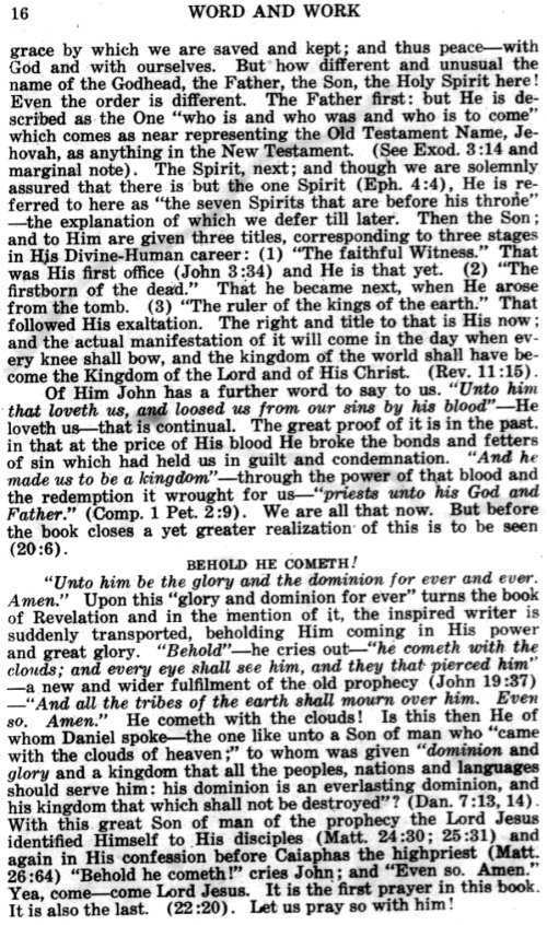 Word and Work, Vol. 16, No. 1, January 1923, p. 16