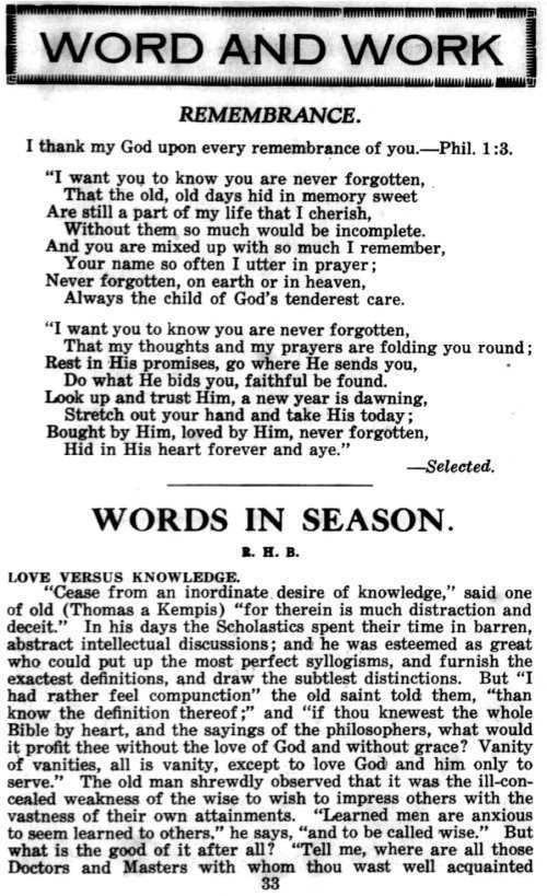 Word and Work, Vol. 16, No. 2, February 1923, p. 33