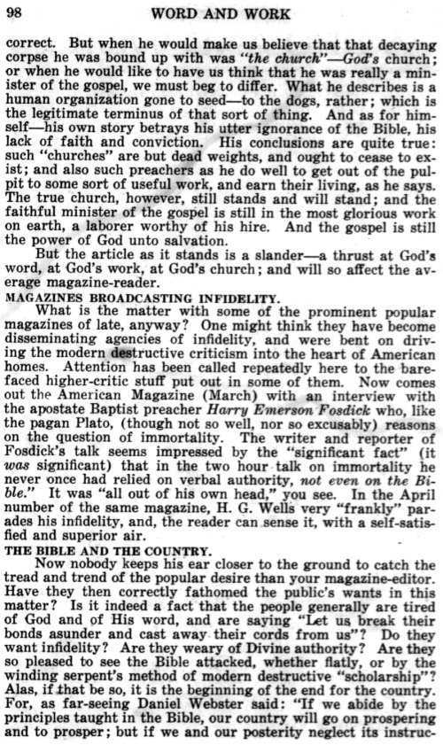 Word and Work, Vol. 16, No. 4, April 1923, p. 98