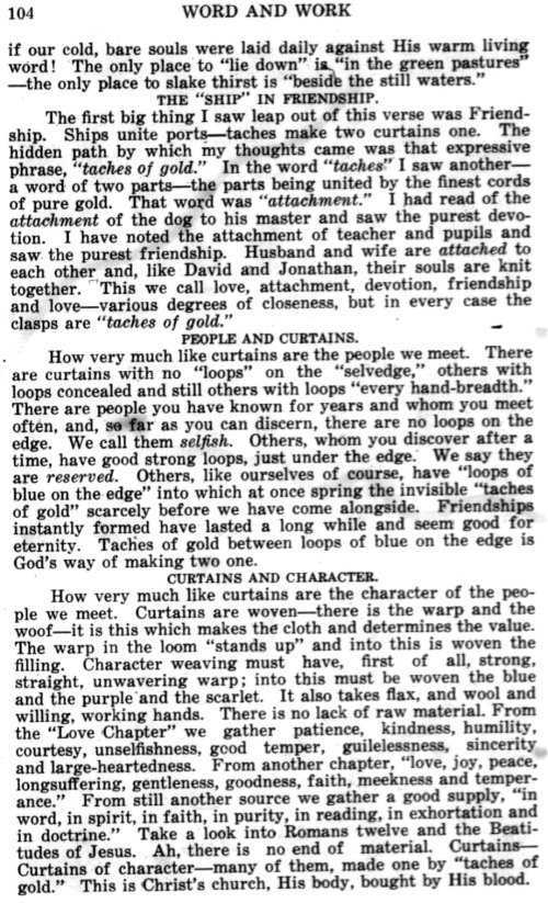 Word and Work, Vol. 16, No. 4, April 1923, p. 104