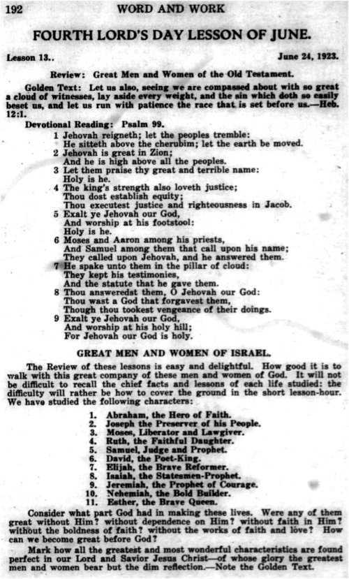 Word and Work, Vol. 16, No. 6, June 1923, p. 192