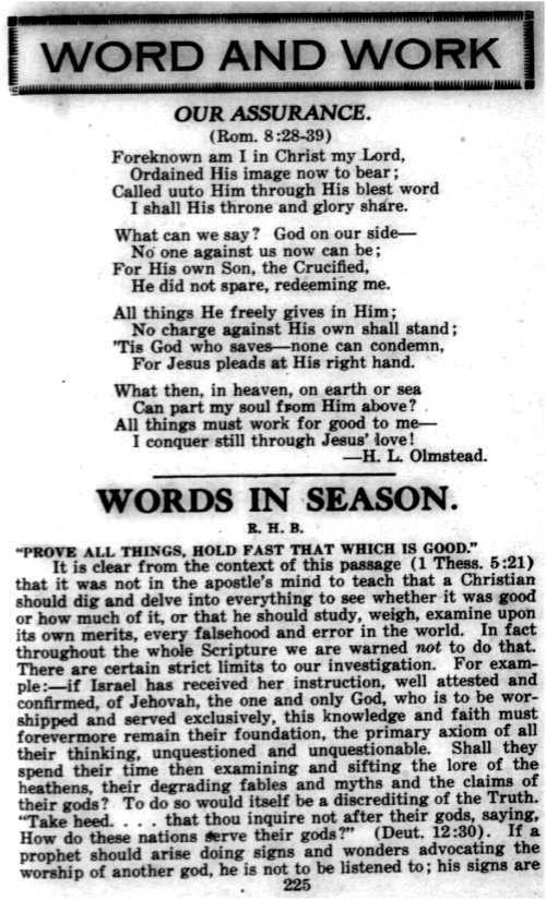 Word and Work, Vol. 16, No. 8, August 1923, p. 225