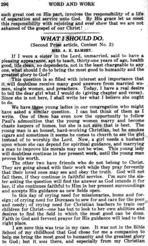 Word and Work, Vol. 16, No. 10, October 1923, p. 296