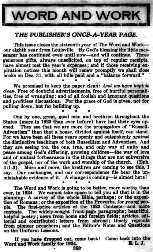 Word and Work, Vol. 16, No. 12, December 1923, p. 353