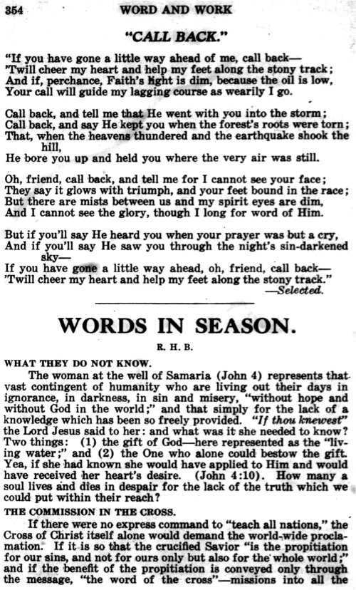 Word and Work, Vol. 16, No. 12, December 1923, p. 354