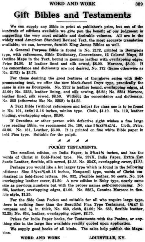 Word and Work, Vol. 16, No. 12, December 1923, p. 389