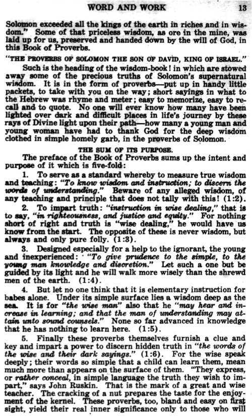 Word and Work, Vol. 17, No. 1, January 1924, p. 13