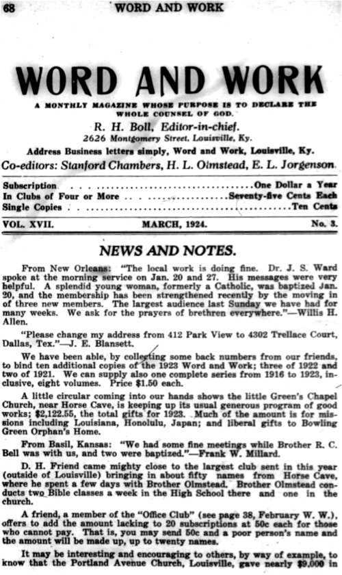 Word and Work, Vol. 17, No. 3, March 1924, p. 68