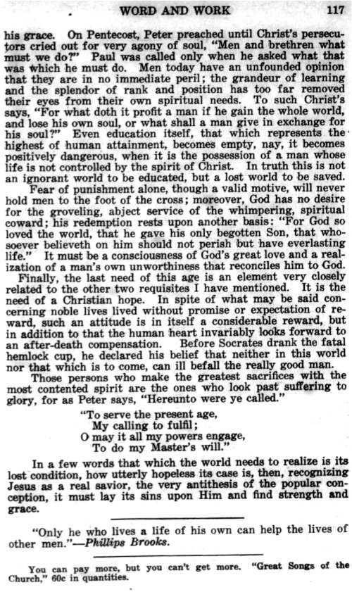 Word and Work, Vol. 17, No. 4, April 1924, p. 117