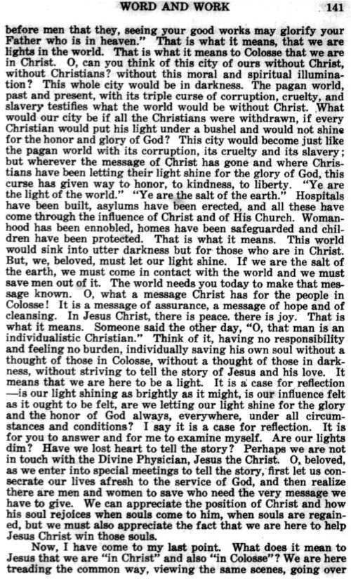 Word and Work, Vol. 17, No. 5, May 1924, p. 141