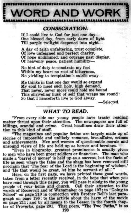 Word and Work, Vol. 17, No. 7, July 1924, p. 193
