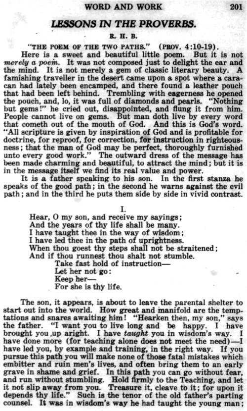 Word and Work, Vol. 17, No. 7, July 1924, p. 201