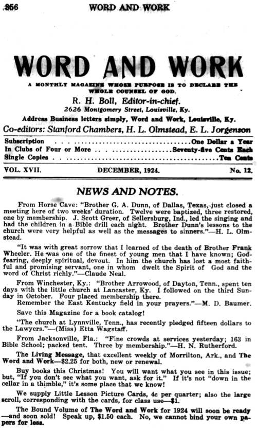 Word and Work, Vol. 17, No. 12, December 1924, p. 356