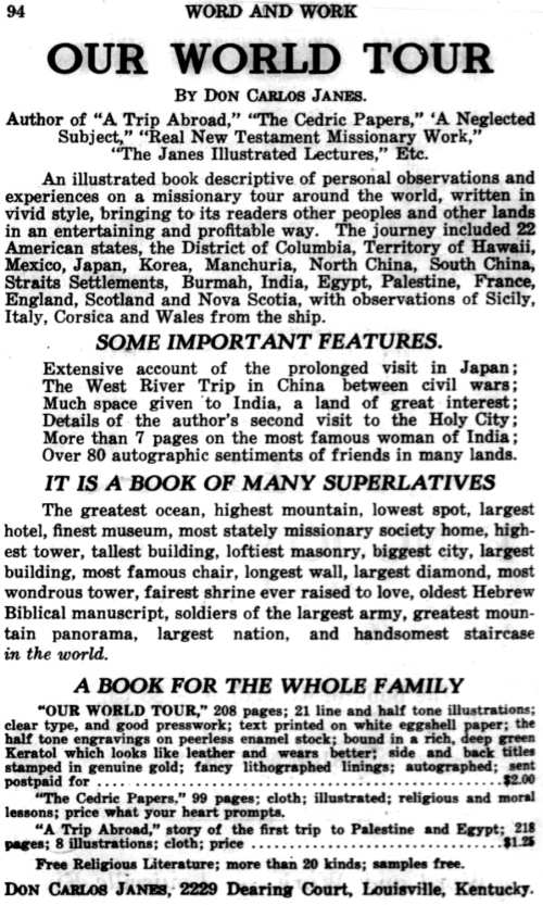 Word and Work, Vol. 18, No. 3, March 1925, p. 94