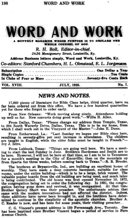 Word and Work, Vol. 18, No. 7, July 1925, p. 198