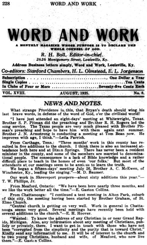 Word and Work, Vol. 18, No. 8, August 1925, p. 228