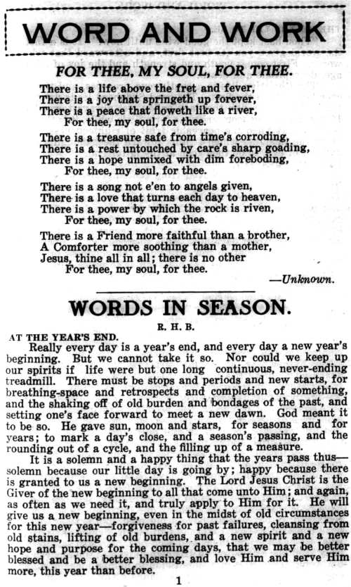 Word and Work, Vol. 19, No. 1, January 1926, p. 1