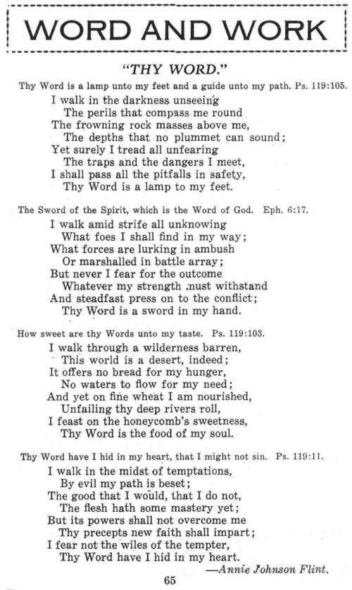 Word and Work, Vol. 19, No. 3, March 1926, p. 65