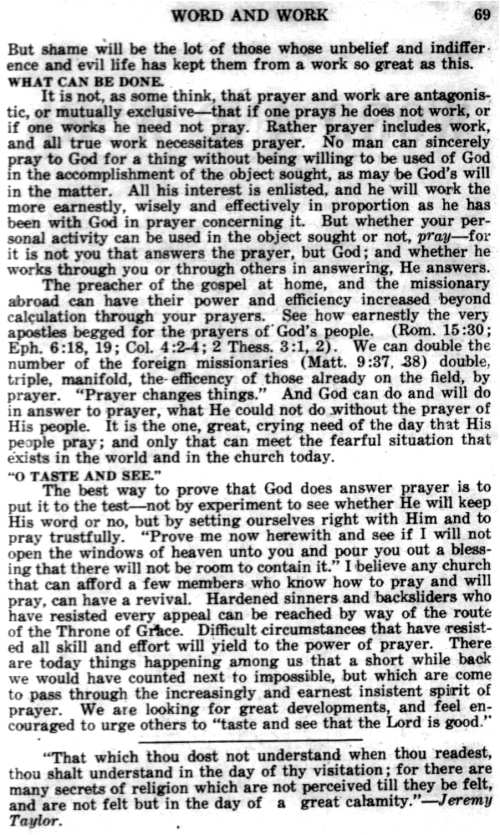 Word and Work, Vol. 19, No. 3, March 1926, p. 69