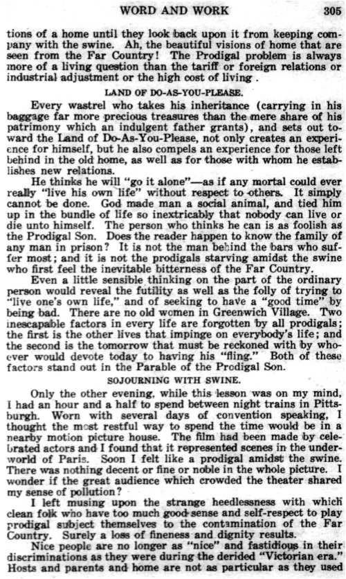 Word and Work, Vol. 19, No. 10, October 1926, p. 305