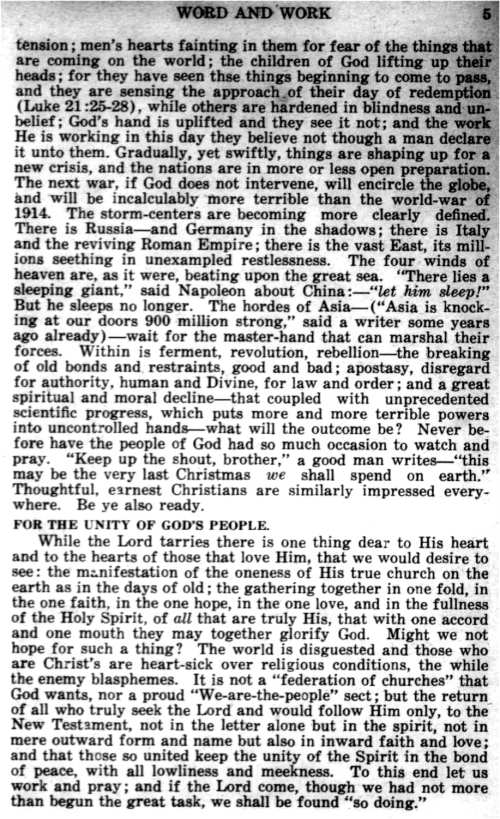 Word and Work, Vol. 20, No. 1, January 1927, p. 5