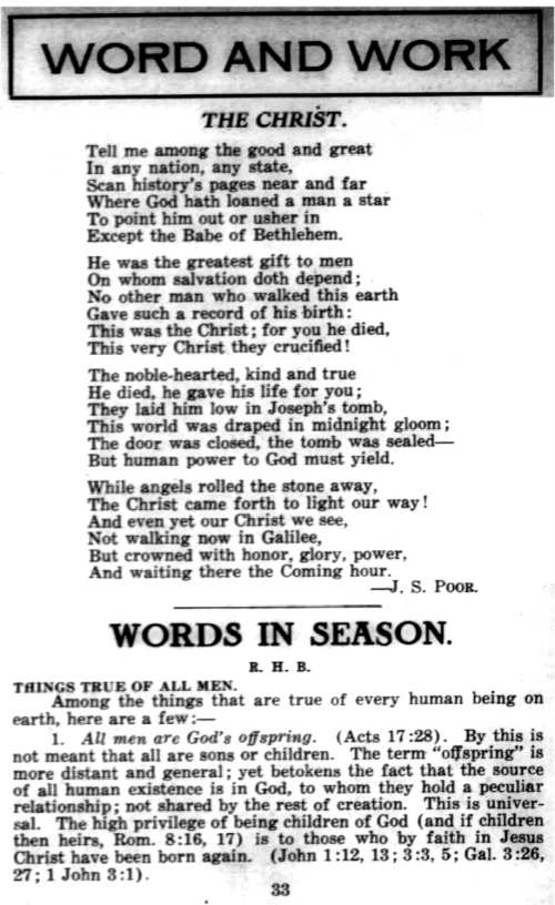 Word and Work, Vol. 20, No. 2, February 1927, p. 33