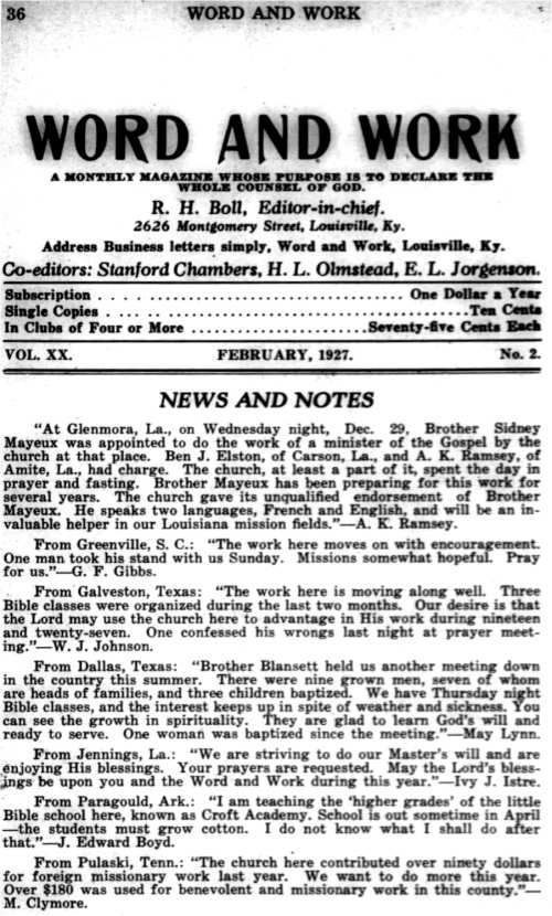 Word and Work, Vol. 20, No. 2, February 1927, p. 36