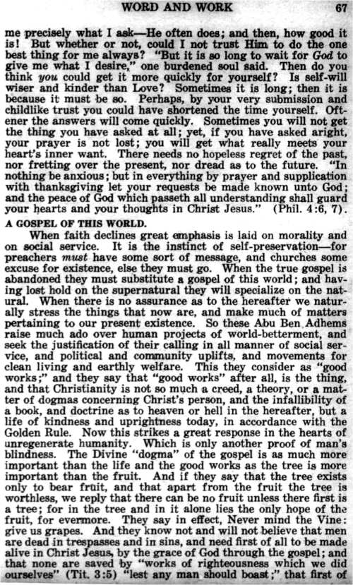 Word and Work, Vol. 20, No. 3, March 1927, p. 67